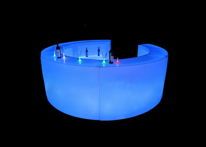 indoor or outdoor self-change slow flash light bar table for Portable club and event commercial bars