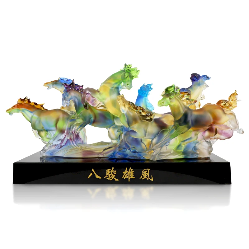 High quality Animal Crystal Figurine and Glass Crafts Horse Sculpture
