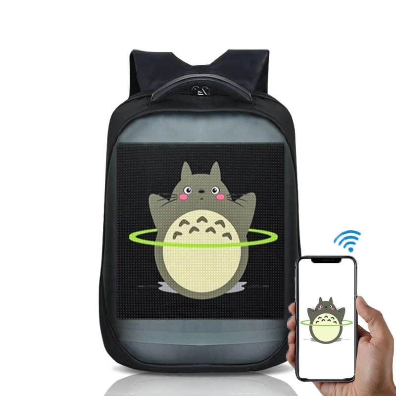  Оптом Wifi Diy ноутбук Smart Walk реклама школьная сумка экран программируемый Mochila светодиодная подсветка