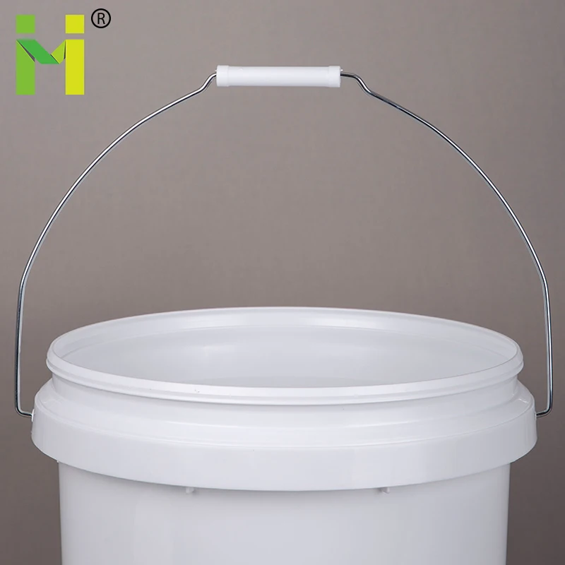 15 litre food grade plastic bucket 15L plastic pail with tear tab lid with metal handle