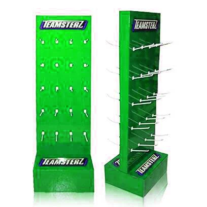 Custom Floor Cardboard Socks Display Stand pop-up paper display stand With Hook