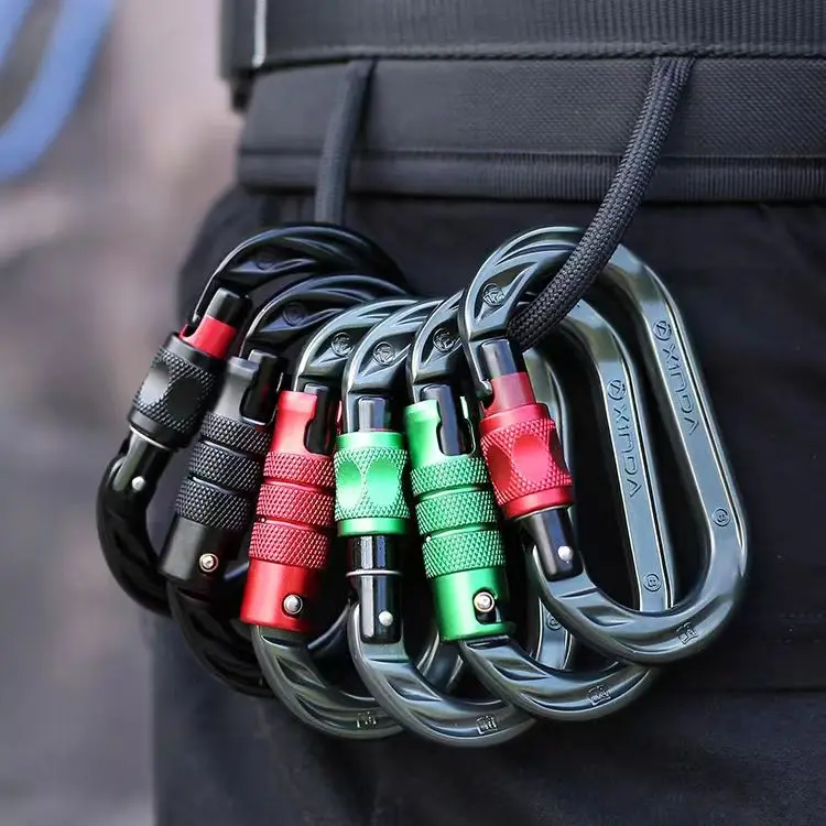 Custom 304 316 Stainless Steel Mountaineering D-buckle 7075 Aluminium 25KN 30KN D-buckle