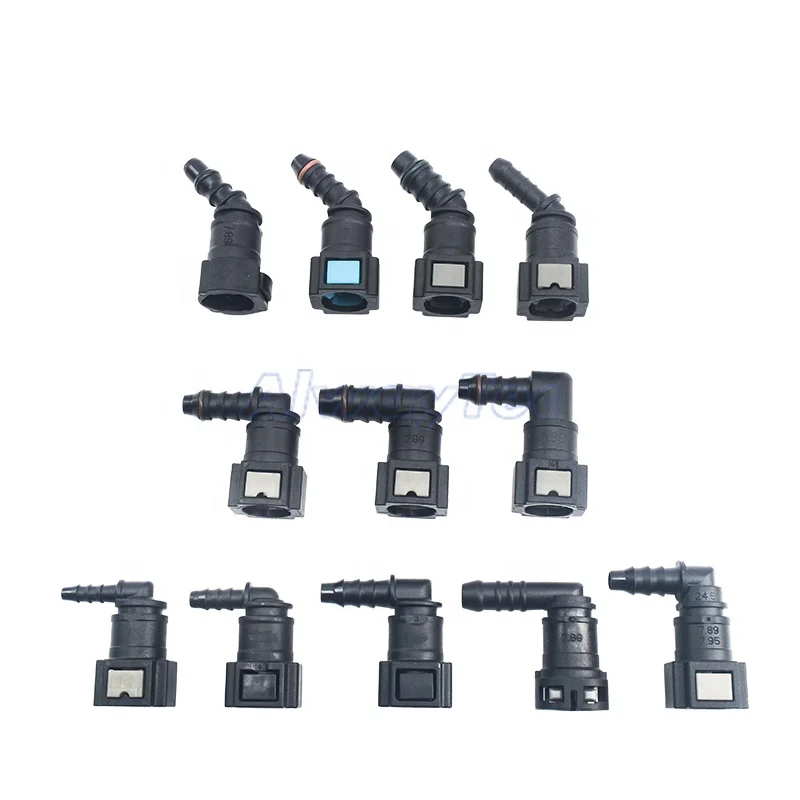 Hot Sale  7.89mm SAE 5/16 (8mm) Elbow 90 Degree Nylon Fuel Line Hose Quick Release Connect