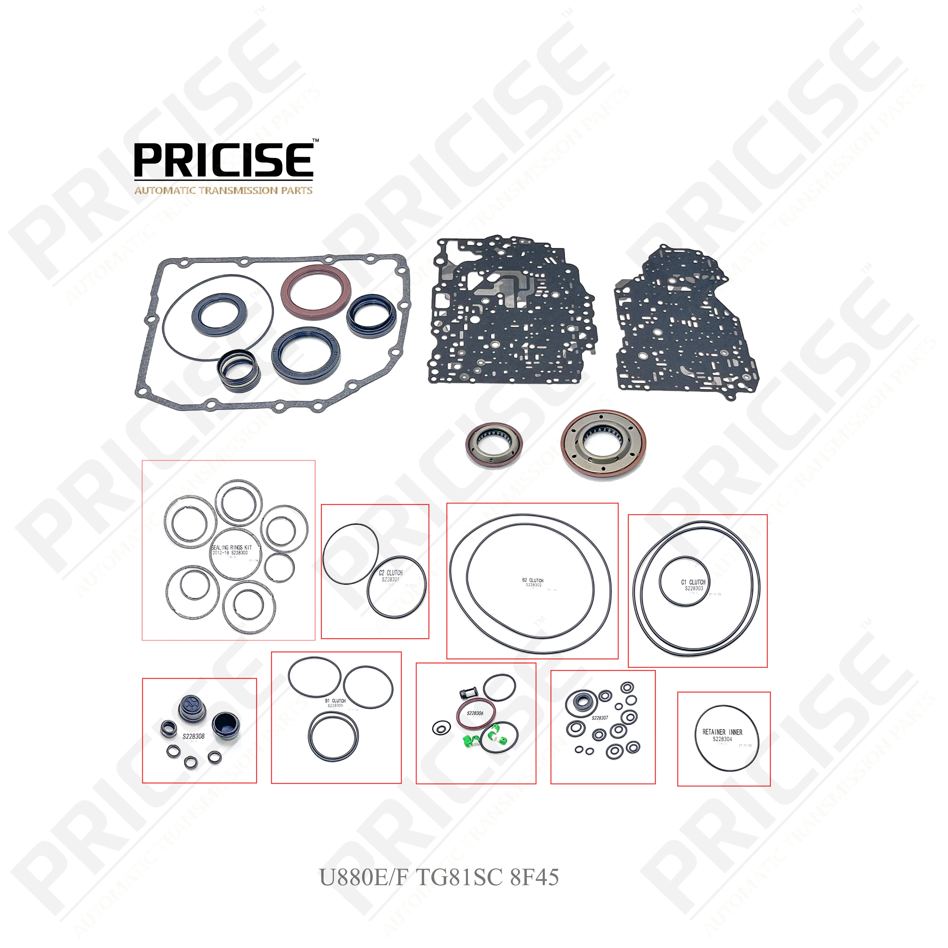 TG81SC 8F45 Transmission overhaul kit GA8F22AW U880E
