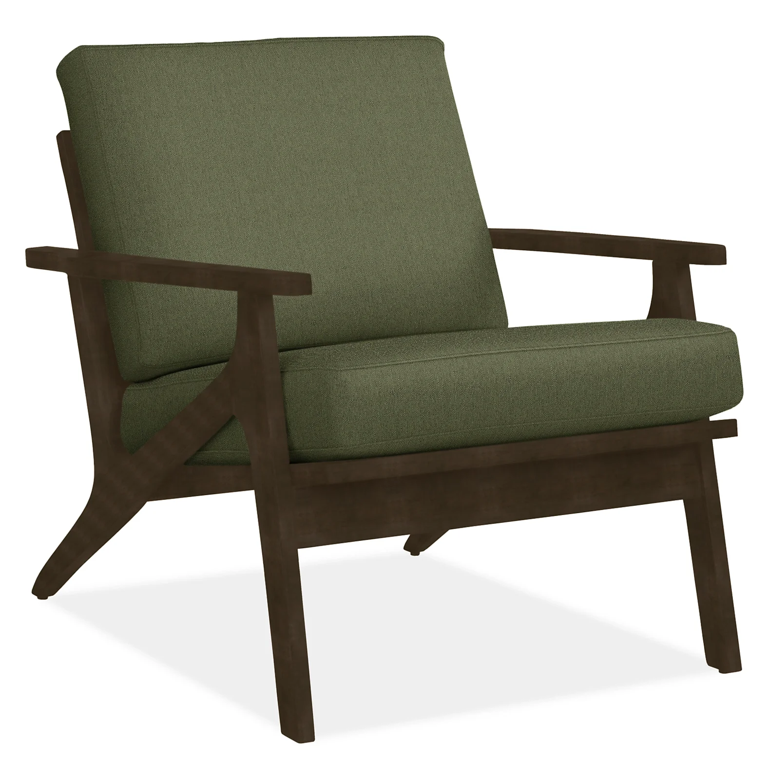 Modern Chair for Living Room Dining Solid Wooden Chair with Soft Cushion Seat Outdoor Style Upholstery Wooden Legs