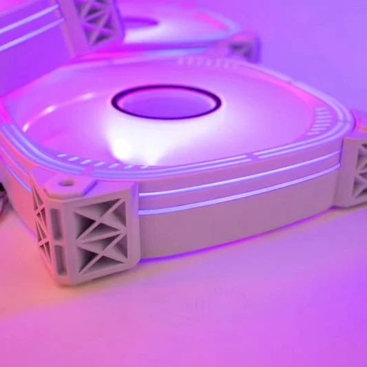 The latest version 120mm RGB LED Fan Single Pack - Black white for computer rgb fan