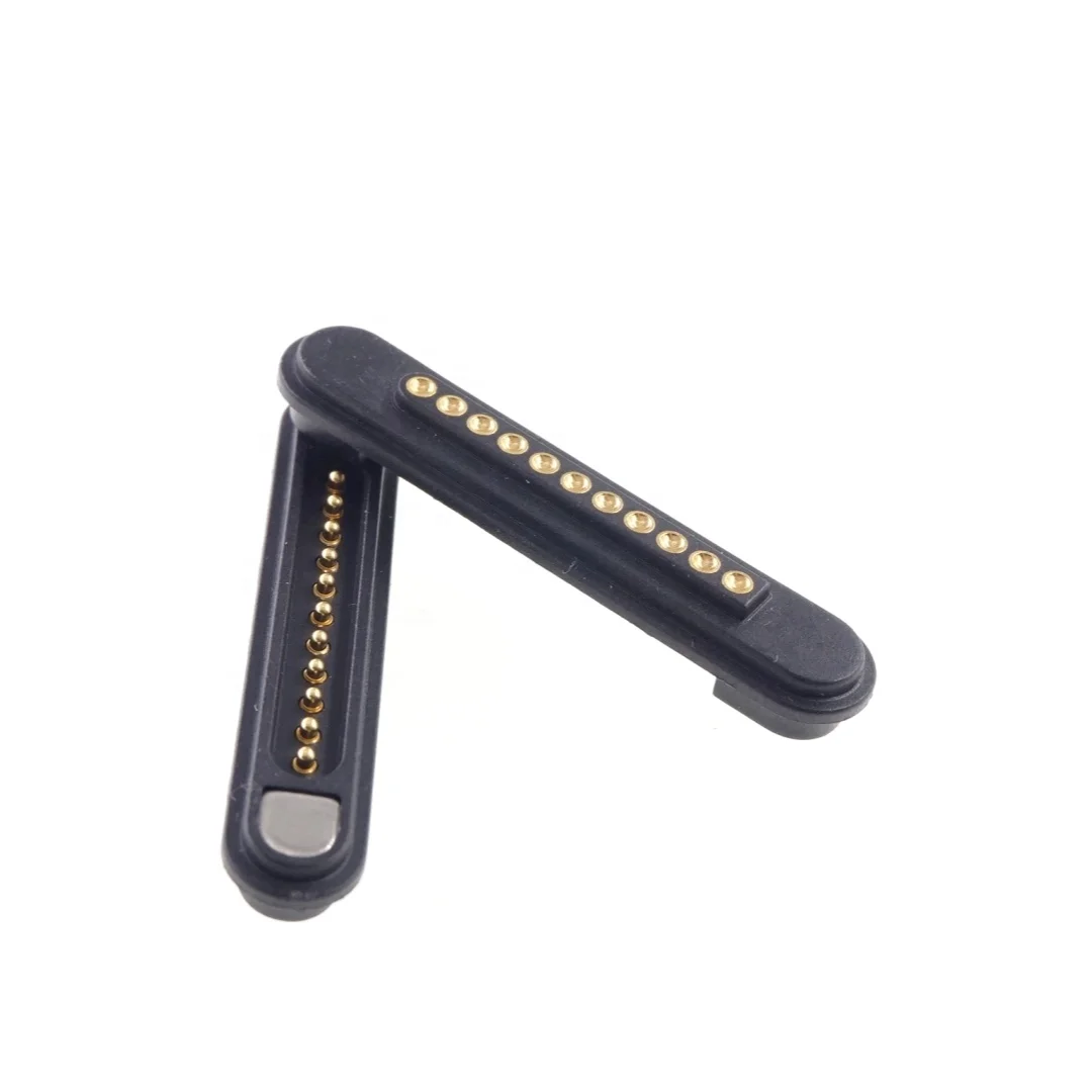 Single Row High Current Battery Switch Probe Strong Force Spring-Loaded Modular 11 Pin Magnetic Connector Pogo Pin