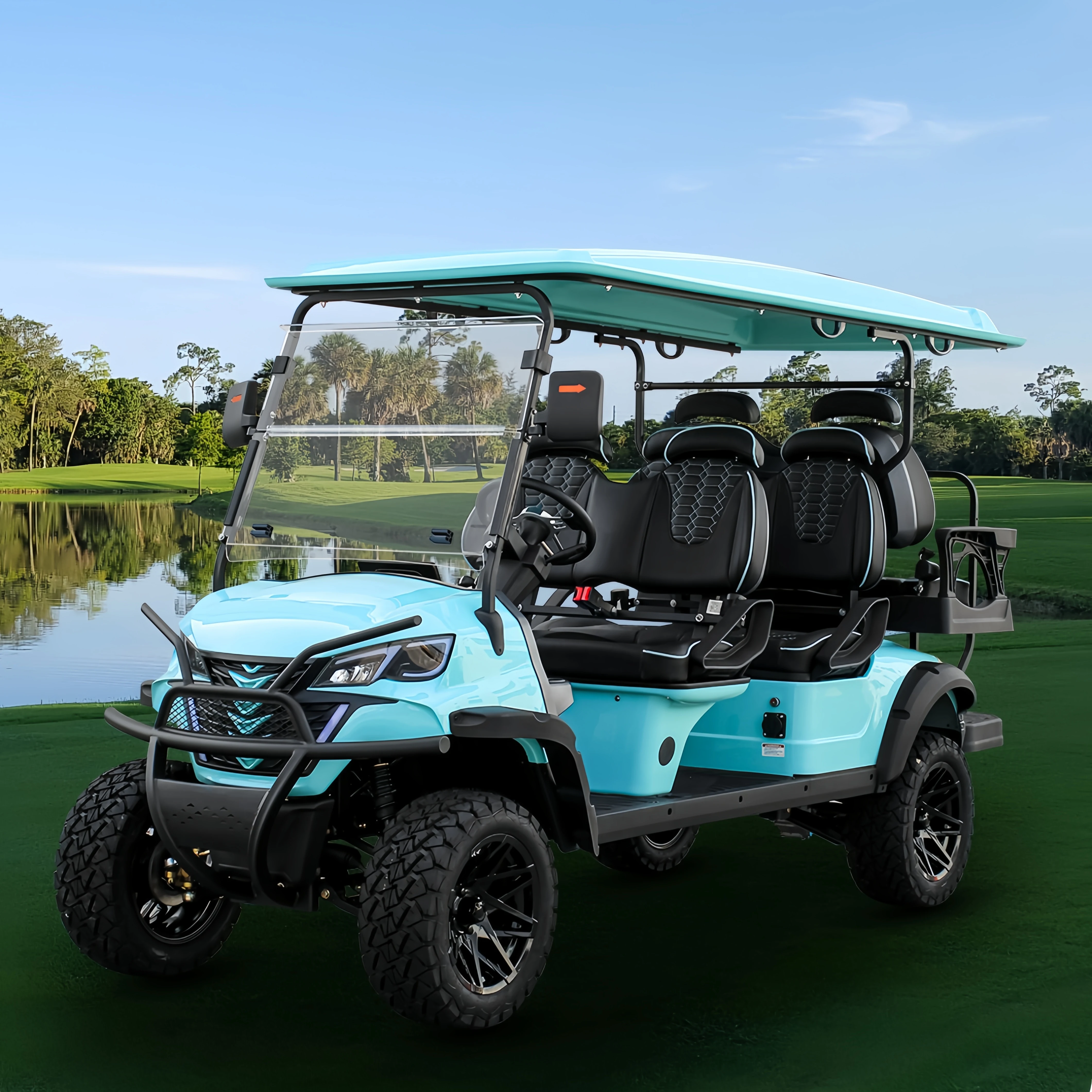 Hot Sale 4-Seater Electric Steel Buggy EEC Compliant Golf Cart Dot and GCC Certified Left Steering for Hunting by Club Car