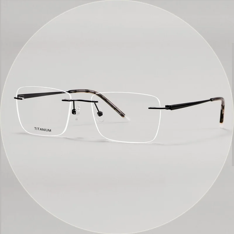 Osicare MT9067 High Quality 2024 Frameless Eyeglasses Blue Reading Glasses Titanium Rimless Optical Optical Frames For Men