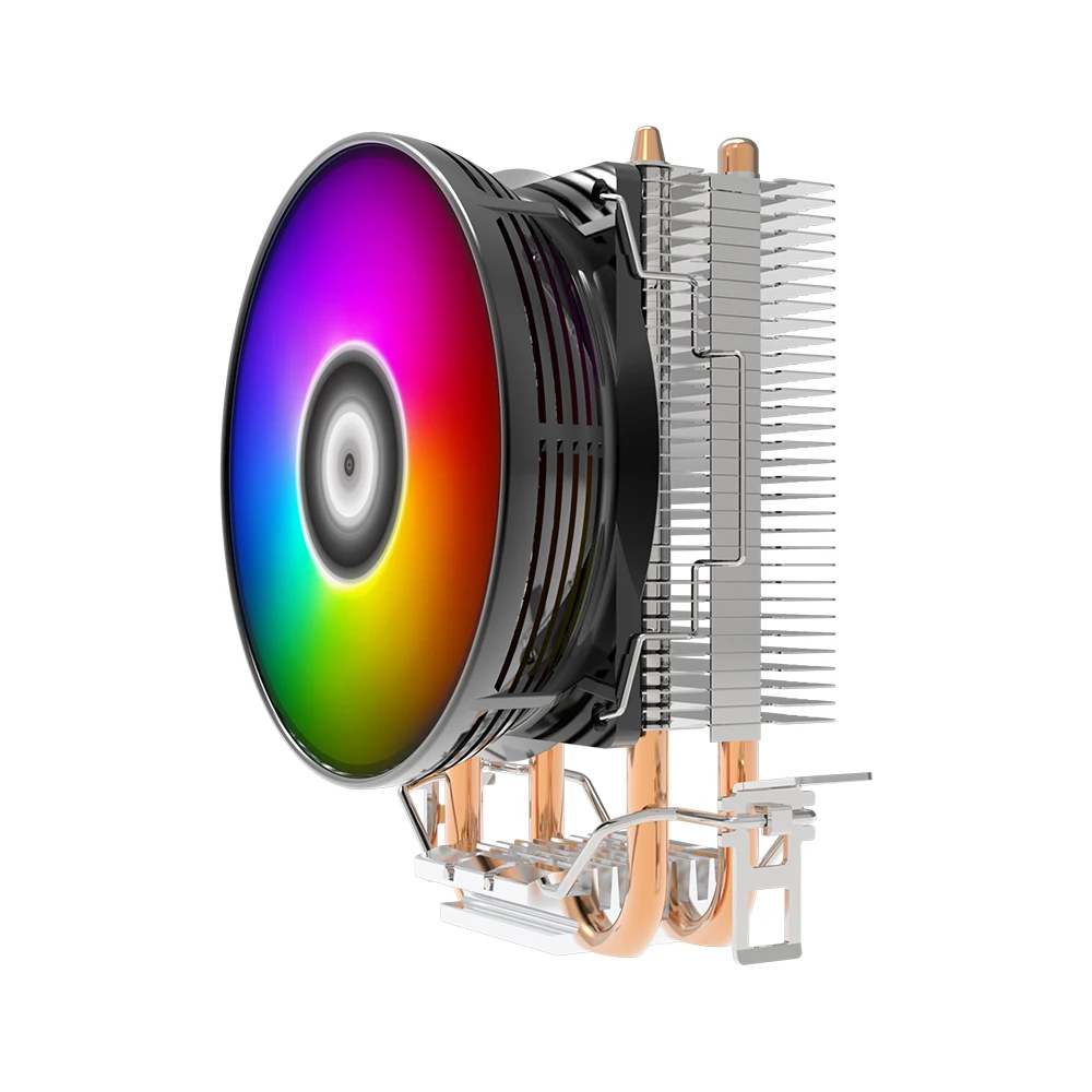 Desktop PC 2 heat pipe cpu heatsink fan hot stock Copper aluminum amd cpu cooler ventilador enfriador rgb de cpu