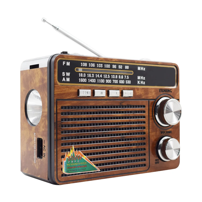 2020 высокочувствительное портативное многополосное винтажное Fm Mw Sw среднего размера радио с USB SD mp3-плеером