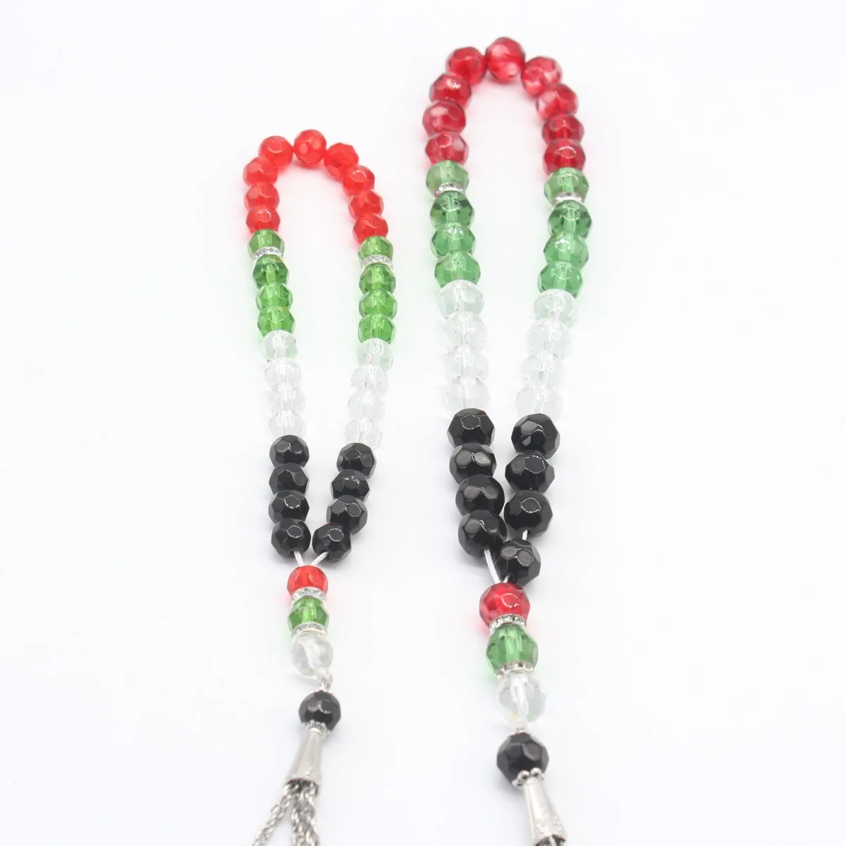 Fashion Rosary Crystal Bead Meditation Strand Black Muslim Palestine Prayer Beads Islamic Tasbih