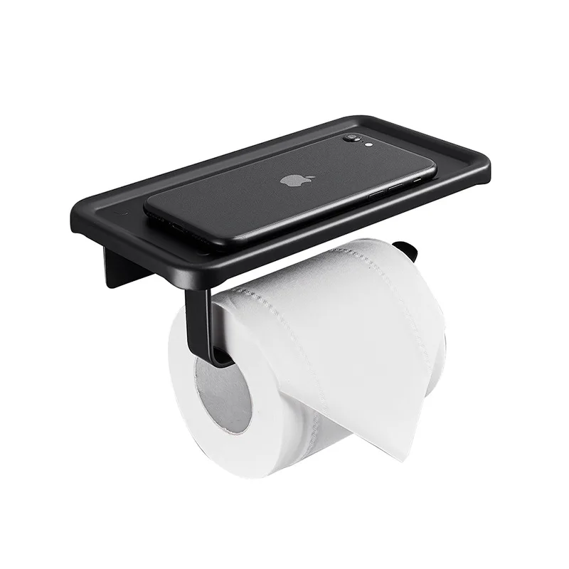 Stainless steel paper towel box multi-function hole-free bathroom toilet paper towel holder toilet paper holder