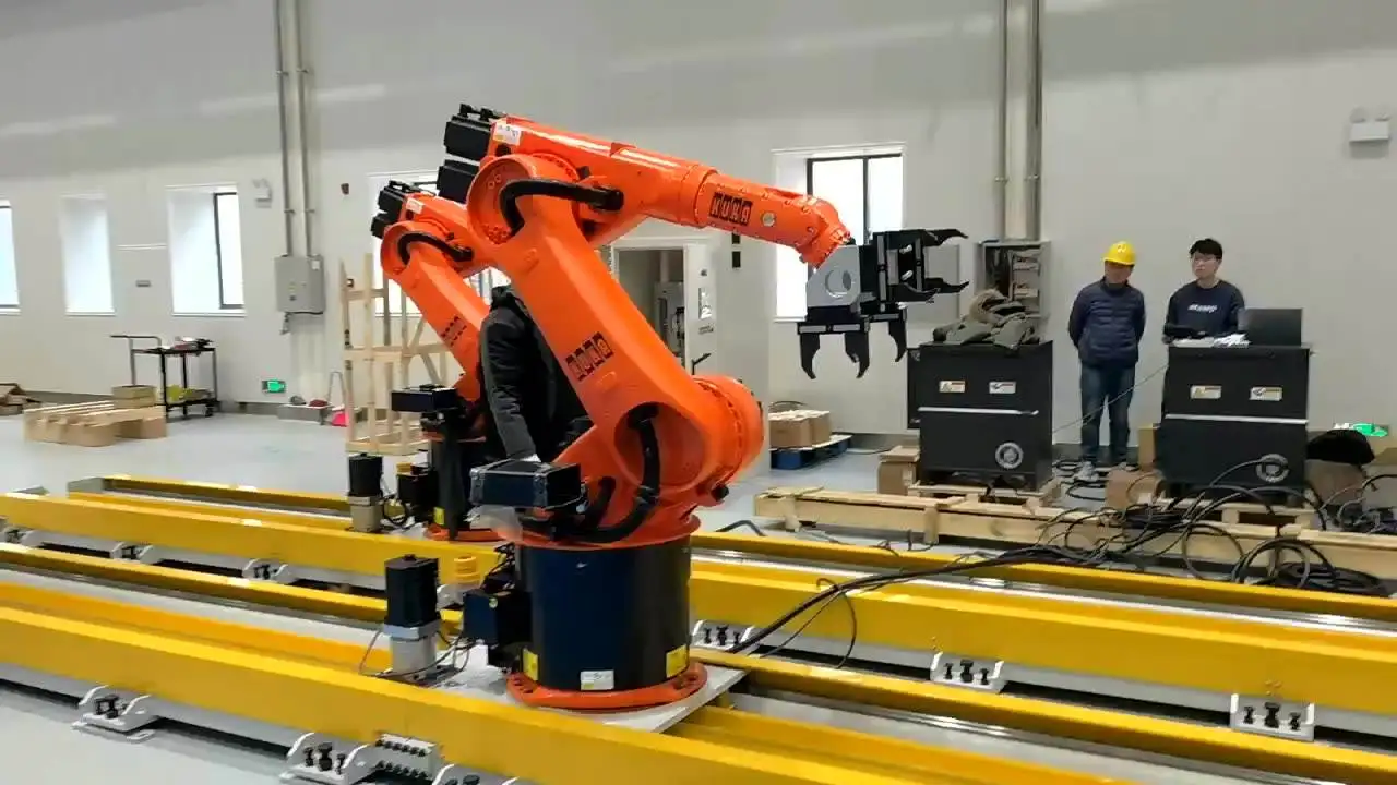 Kuka Kr20 R1810 Manipulator With Linear Rail Guide For Pick And Place Palletizing Robot