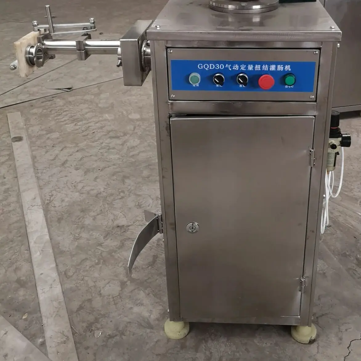 Automatic Pneumatic Sausage Stuffer Filler Sausage Tying Machine Meat Quantitative Filling Machine With Knotting Function