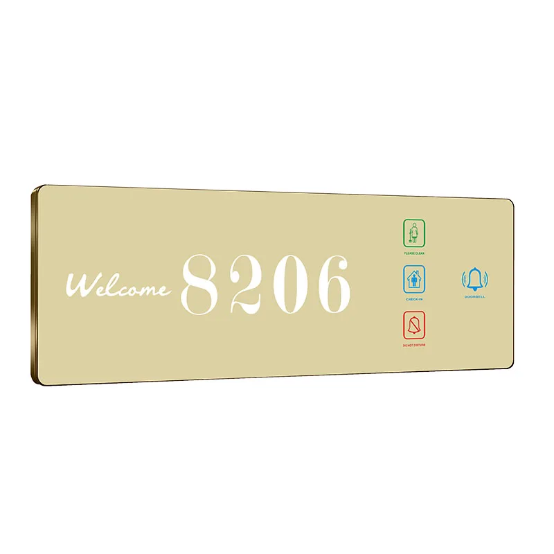 modern design doorplate LED room electronic door number door plate hotel doorplate