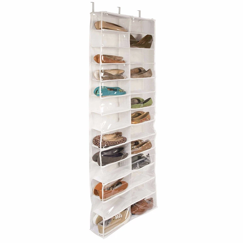 Многофункциональный Прозрачный крючок-подвеска за дверью 26 карманов сумка для сортировки обуви и игрушек настенный
