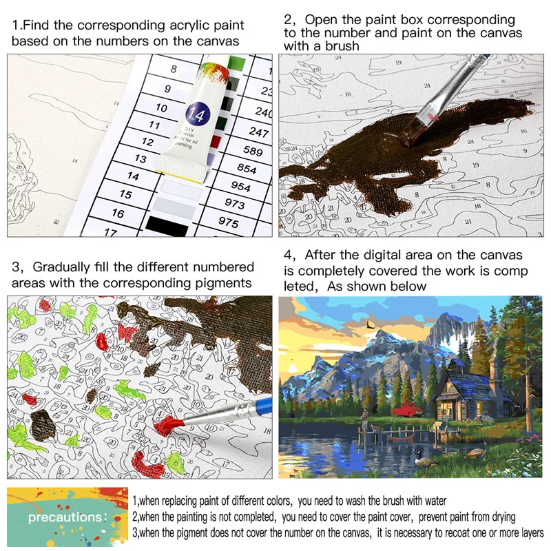 Digital Oil Painting Filling DIY Handmade Customization 40*50cm Painting By Number with variety design