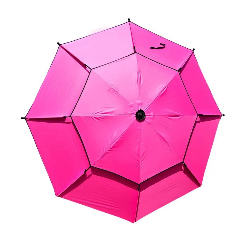 2024 New Arrivals Durable Easy Setup Fiberglass Frame Spacious Reinforced Sunblock Beach Fishing Umbrella