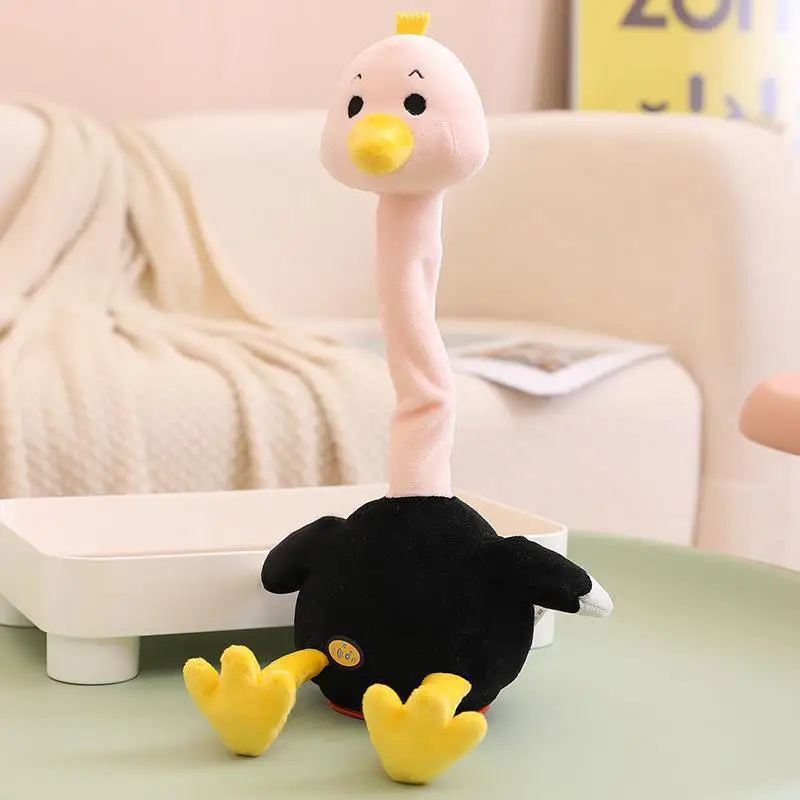 Dancing Electronic Plush Toy Singing Talking Record Repeating What You Say Snake Ostrich Flamingo Goose Plush Toys Kids Gifts