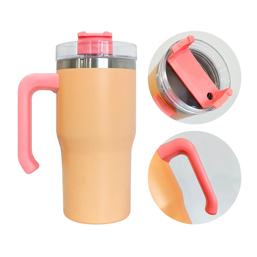 macaron coloredblank sublimation kids 20oz tumbler with handle kids student toddler travel mugs 20oz 40oz tumbler