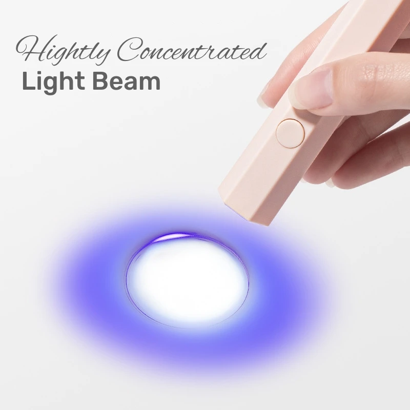 MyBeautyNails Wholesales OEM Private Label Gel X Tip Extension Portable Cordless Rechargeable Mini UV LED Flash Cure Light