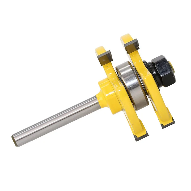 
wood milling cutter router bit T type with bearing double layer bit 