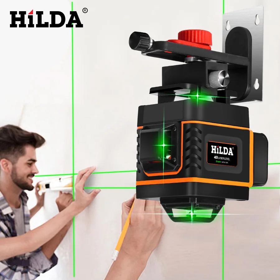 4D Green Self-Leveling 360 Degree Horizontal&Vertical 16 Lines Laser