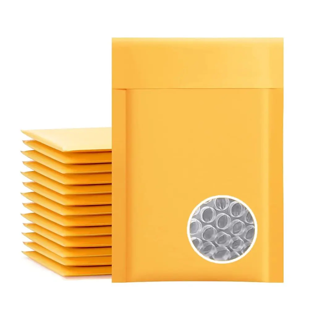 Eco Shipping Plastic Padded Shipping Bag Wholesale Clothing Packaging Mailing Bags Bubble Mailer Custom Logo Kraft Paper Wrap