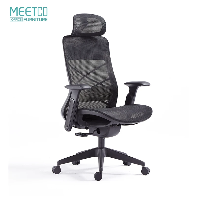 Meetco comfortable lumbar support office chair modern high back mesh executive ergonomic chair for office