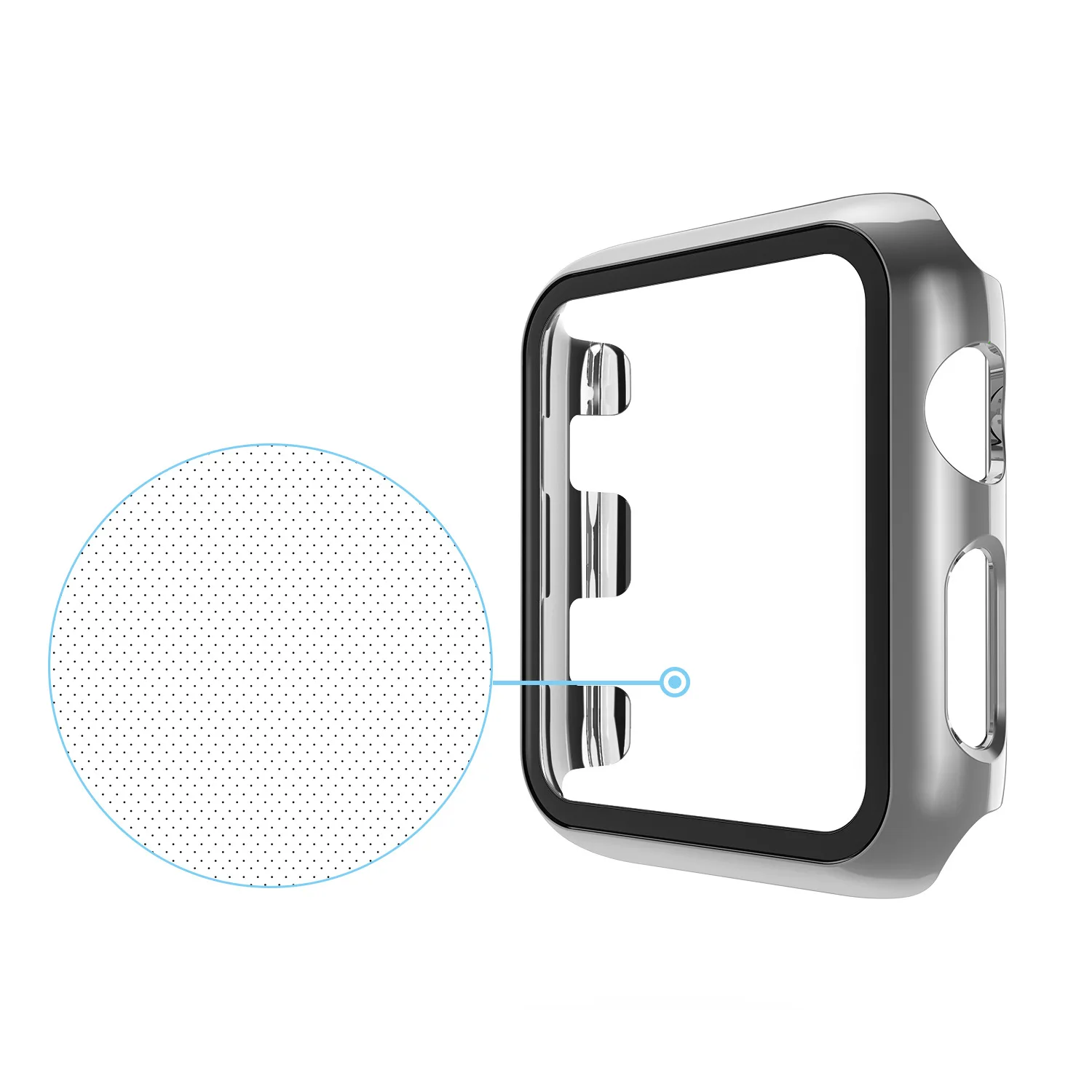 Жесткий чехол с 3D гальваническим покрытием и полной защитой для Apple Watch защитный экрана