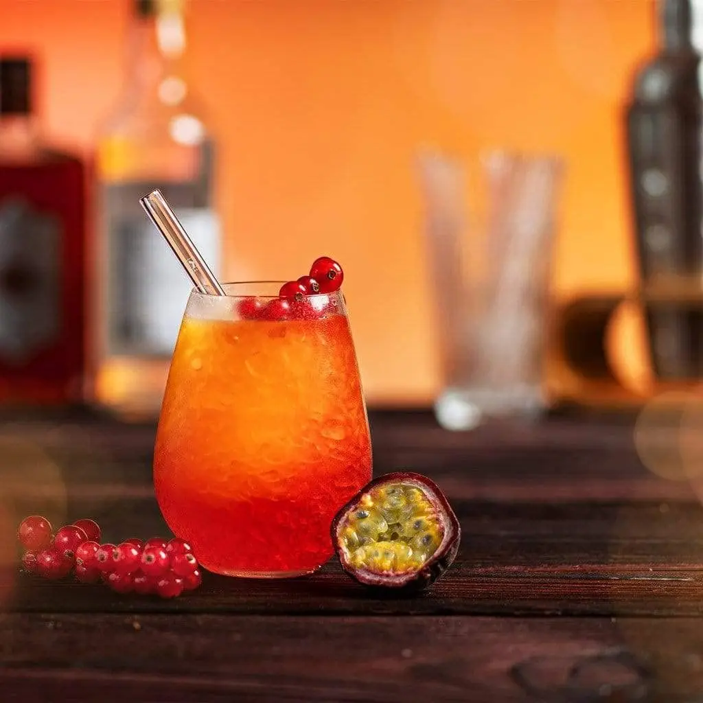 Eco friendly Reusable Transparent Glass Straw Heat-resisting Colorful Drinking Straw High Borosilicate Glass Straw set