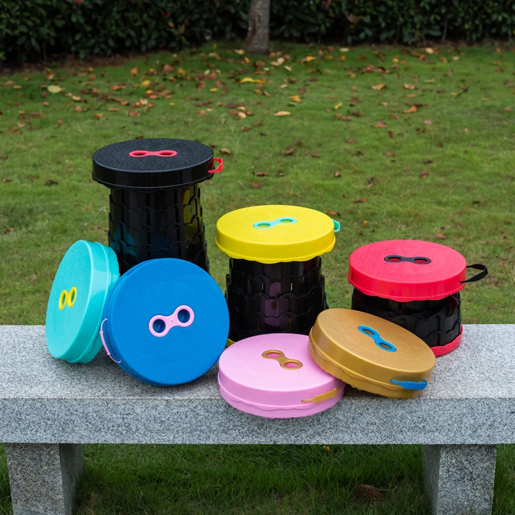 Camping Chair Plastic Folding Walking Stick Fishing with Storage Chinese Step Hospital Lab Foldable Sitting Adjustable Stool