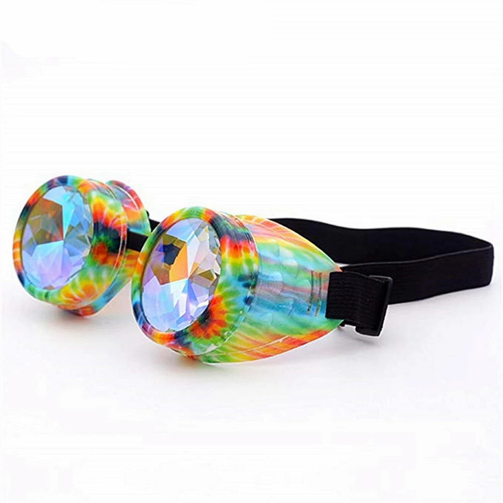 Fashion Rave Festival Sunglasses Party Diffracted Lens Colorful Punk Sunglasses Steampunk Kaleidoscope Sunglasses