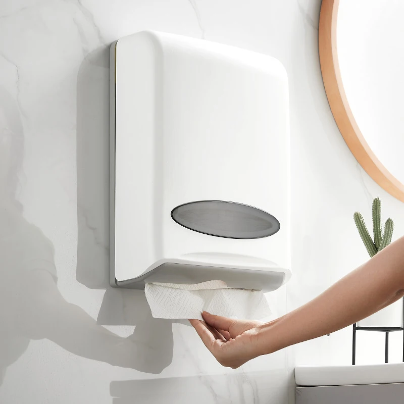 Wall mount plastic N / Z fold tissue paper dispenser