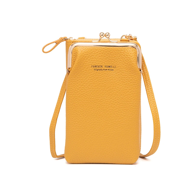 Newest Fashion Wallet Credit Card Holder Women/Girl Clutch Wallet Bag Phone Pu Leather Sling Bag Crossbody