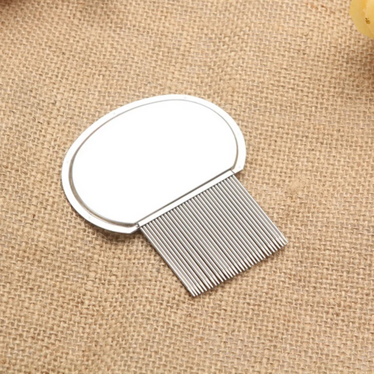 Private Label Portable Dog Hair Cleaning Remover Stainless Steel Professional Grooming Metal Pet Lice Comb For Small Dogs