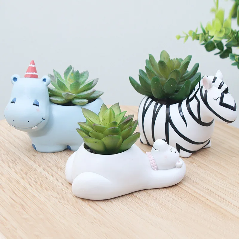 Zebra plant pots resin zebra flower pots & planters bulk flower pots