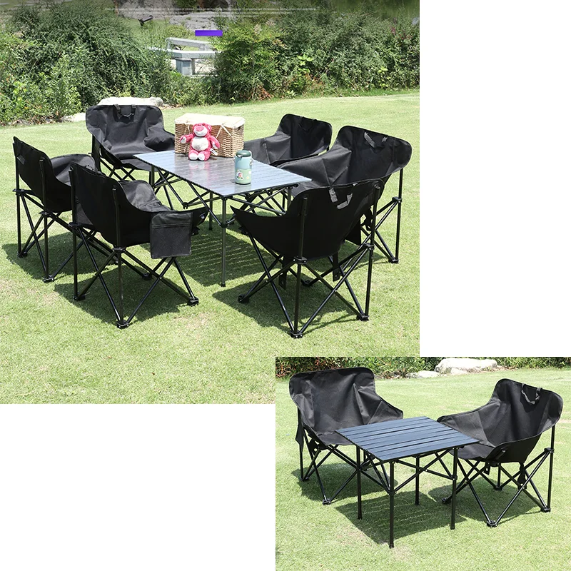 Camping Table and Chair Set Outdoor Folding Foldable Portable Table Aluminum Alloy Picnic Dining Table
