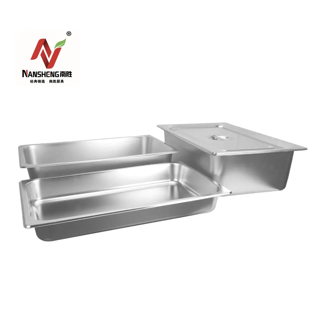 Hot sale food pans tray kitchens stainless steel pan 65mm buffet tray gn pans for catering equipment
