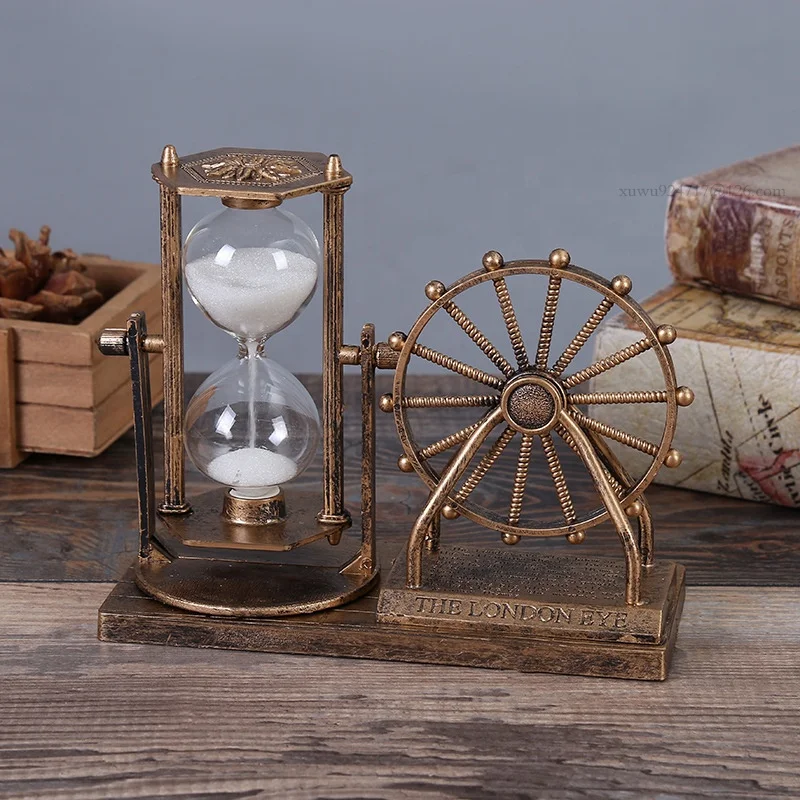 New Style Retro Ferris Wheel Hourglass Decoration Home Decoration Reverse Flowing Hourglass