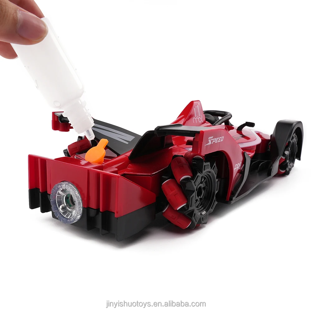 
Formula racing 2.4G remote-controlled universal stunt car with light spray 