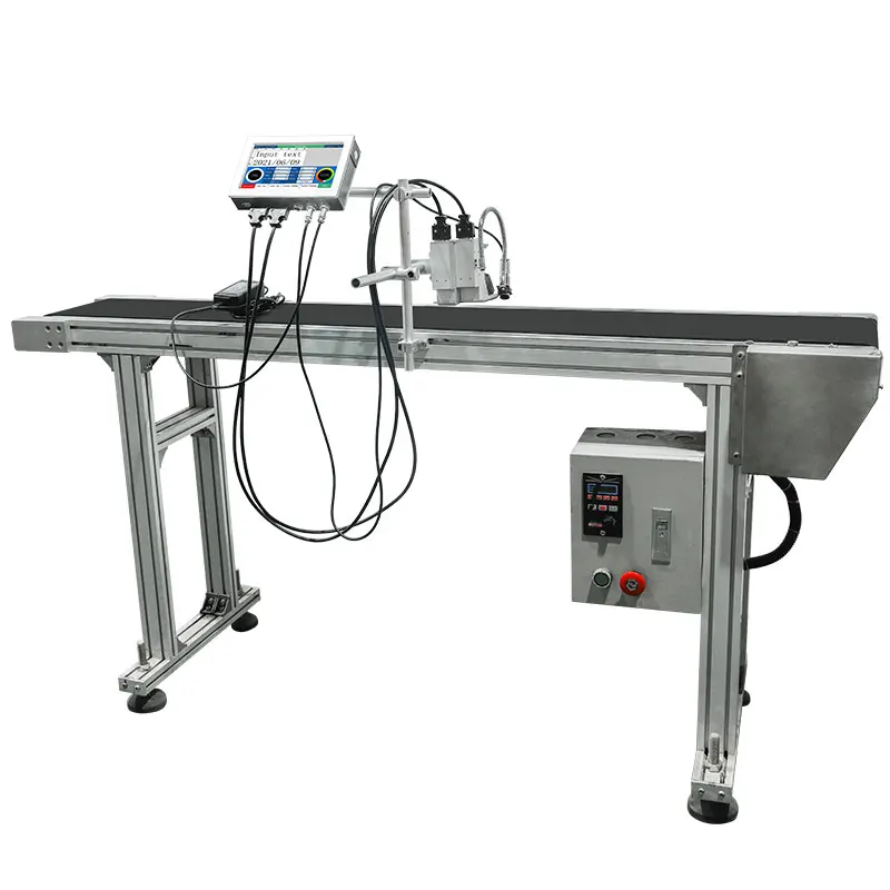 2022 New MRP EXP Date Batch Marking Coding Machine Online Inkjet Printer For Steel Pipe Plastic Pouch Jar Carton Box Bottles