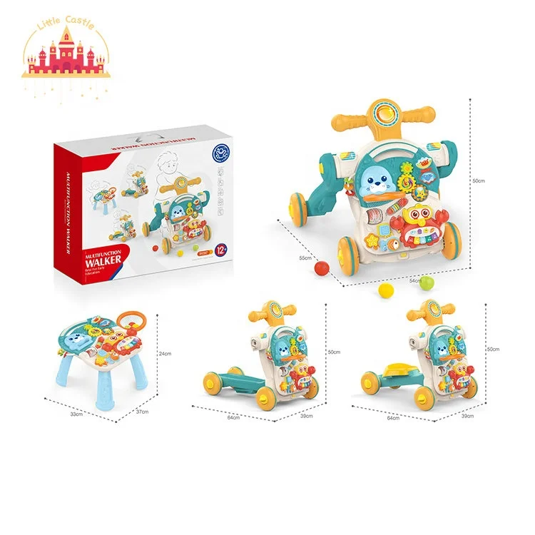 Hot Sale Multifunctional Music Stroller Plastic Activity Walker For Baby SL16E034