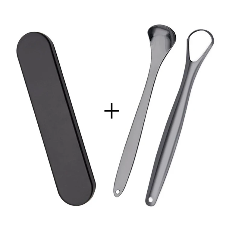 
Private Label Premium Personal Cleaner Tools, Stainless Steel Tongue Scraper With Portable Metal Box 