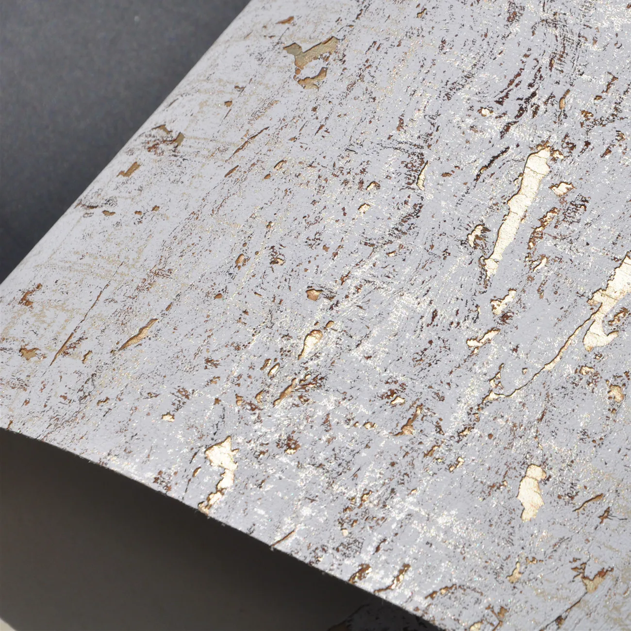 MYWIND Grey With Gold Luxury 100% Material 3d design home decor wall paper cork wallpaper