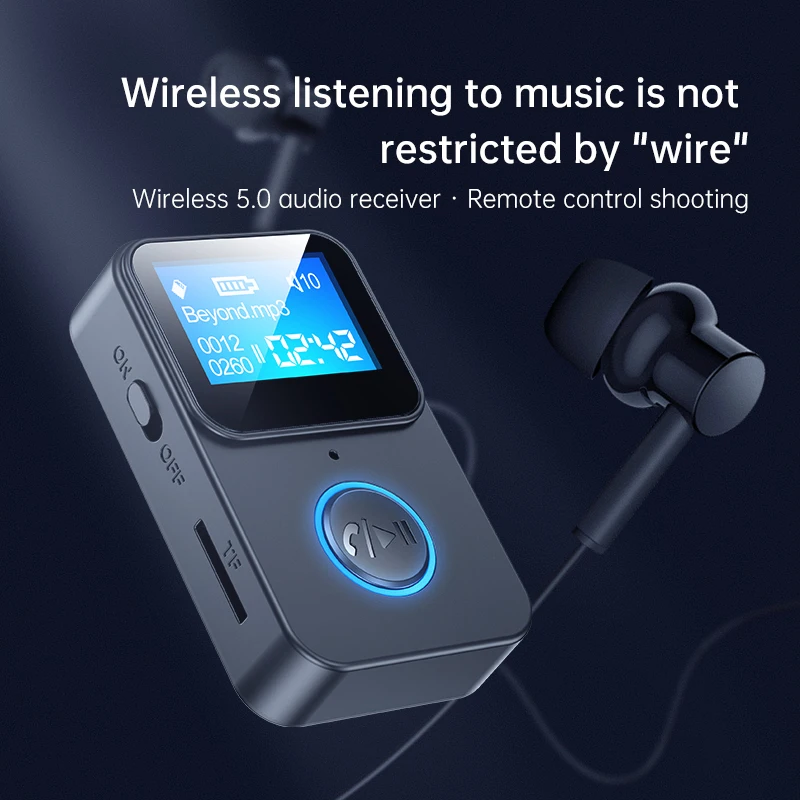 Портативные стерео MP3-плееры Bt беспроводной аудиоприемник с экраном поддержка