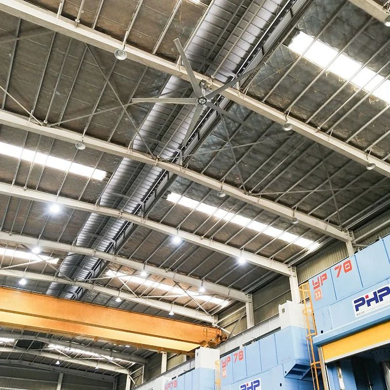  Большой энергосберегающий вентилятор HVLS 24 фута 7 3 м большой промышленный потолочный для гаражной