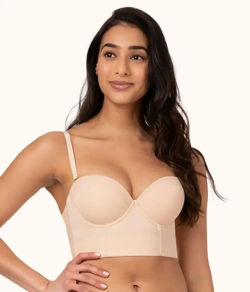 Convertible Strapless Bra Non-Slip Plus Size Seamless Push-Up Sports Backless Bridal Invisible Lingerie