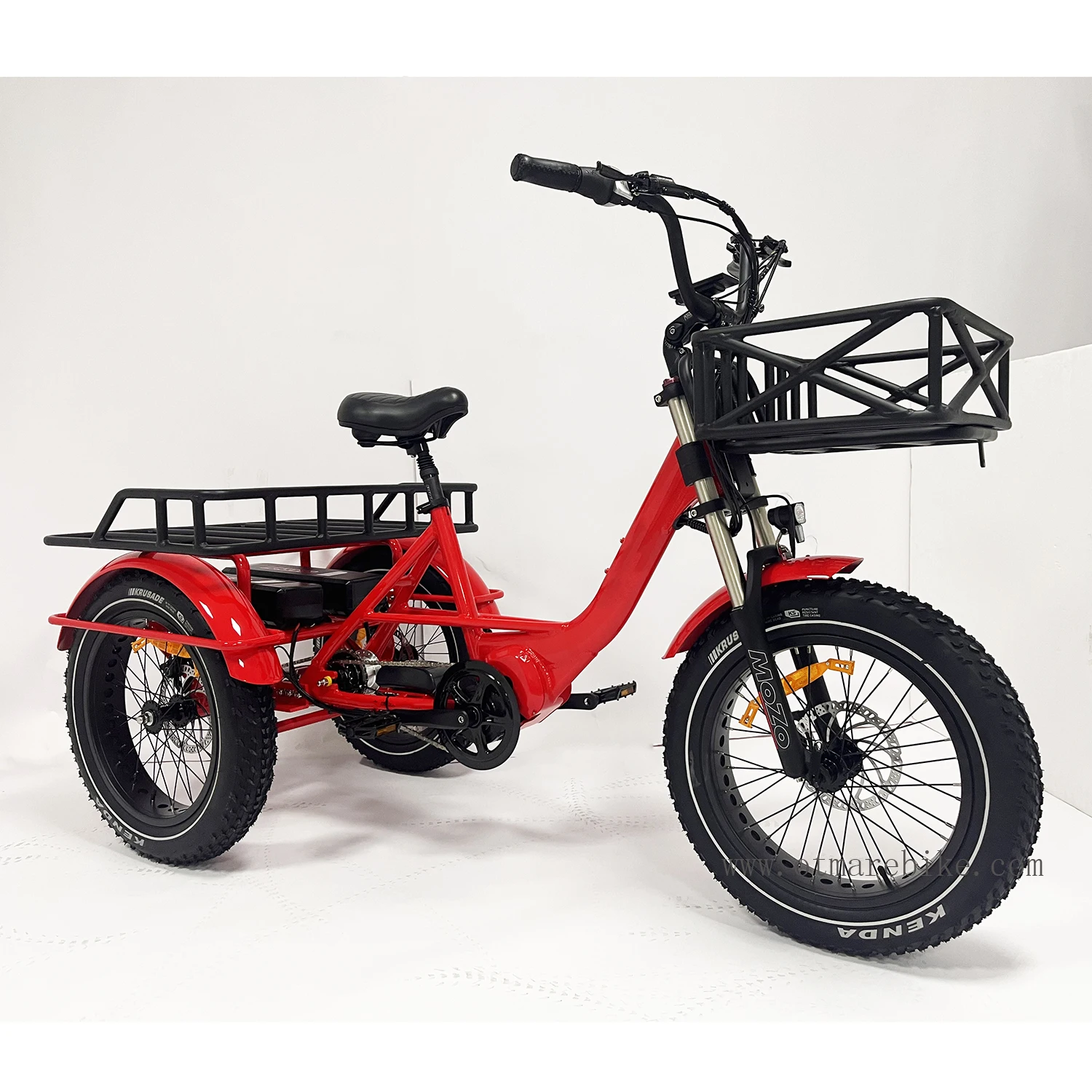 3 Wheel Electric Bike Cargo Mid Drive 750w 1000w Electric Fat Bike Adult Hot Sale Three Wheel Electric Delivery Bike